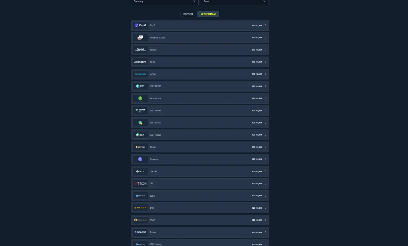 Rabona Auszahlungsmethoden für Esports-Gewinne